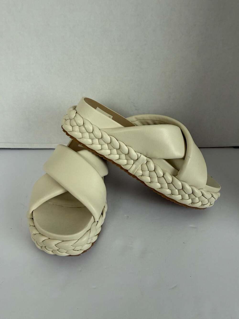 Dolce Vita Blume Platform Sandal Cream Braided Slide